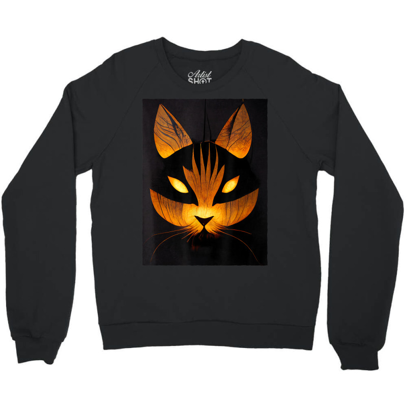 Halloween Cat   Spooky Kitty   Creepy Halloween Party Crewneck Sweatshirt | Artistshot