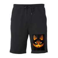 Halloween Cat   Spooky Kitty   Creepy Halloween Party Fleece Short | Artistshot