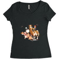 Cartoon Animals Anime Women's Triblend Scoop T-shirt | Artistshot