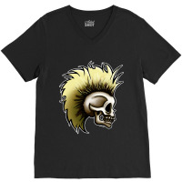 Punk Skull (bleach Blonde Version) V-neck Tee | Artistshot