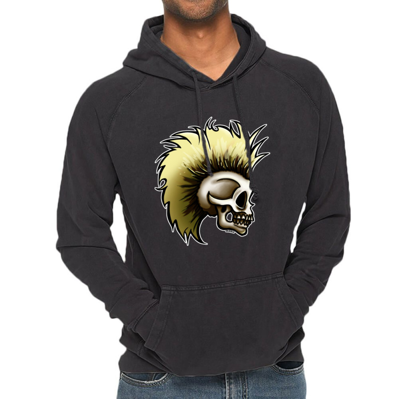 Punk Skull (bleach Blonde Version) Vintage Hoodie | Artistshot