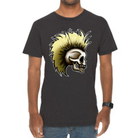 Punk Skull (bleach Blonde Version) Vintage T-shirt | Artistshot