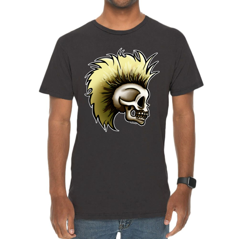 Punk Skull (bleach Blonde Version) Vintage T-shirt | Artistshot