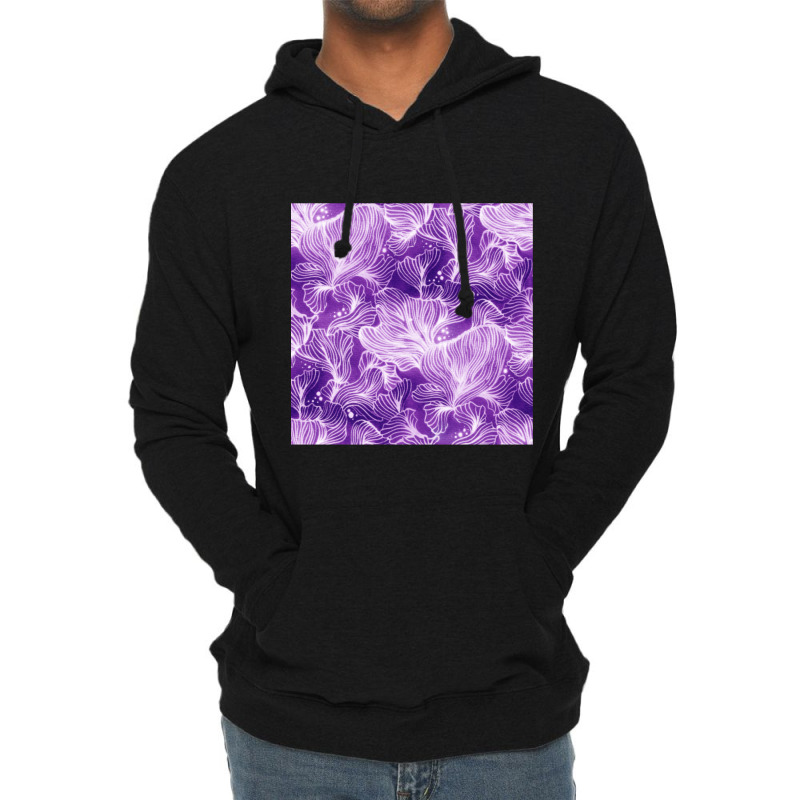 Purple Shibori Corals Lightweight Hoodie | Artistshot