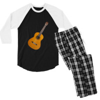 Vintage Guitar Instrument Men's 3/4 Sleeve Pajama Set | Artistshot