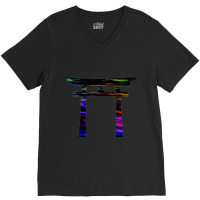 Rainbow Torii V-neck Tee | Artistshot