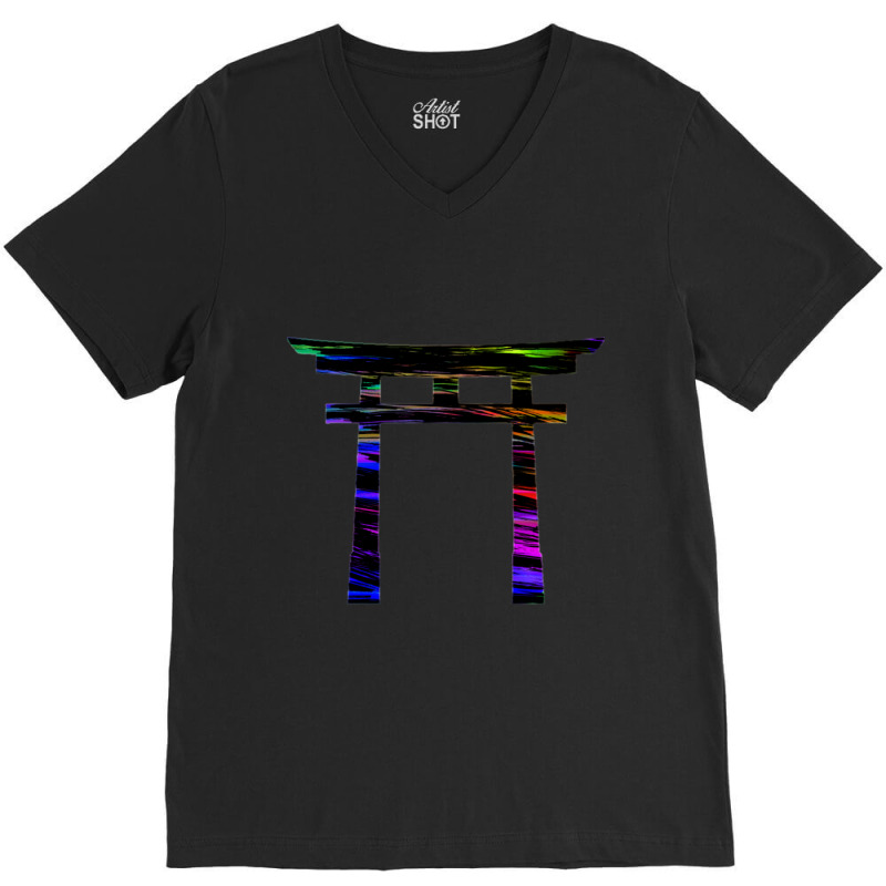 Rainbow Torii V-neck Tee | Artistshot