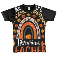 Thankful Librarian Teacher Thanksgiving Library Read Teacher Graphic Youth T-shirt | Artistshot