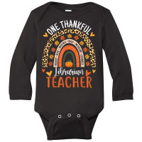 Thankful Librarian Teacher Thanksgiving Library Read Teacher Long Sleeve Baby Bodysuit | Artistshot