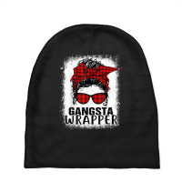 Bleached Buffalo Plaid Messy Bun Merry Gangsta Wrapper 2022 Baby Beanies | Artistshot