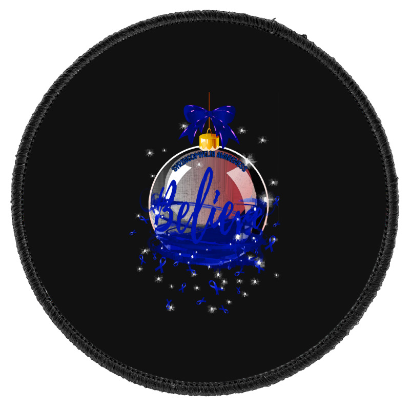 Syringomyelia Fighter Syringomyelia Awareness - Believe Ornament Chris Round Patch | Artistshot