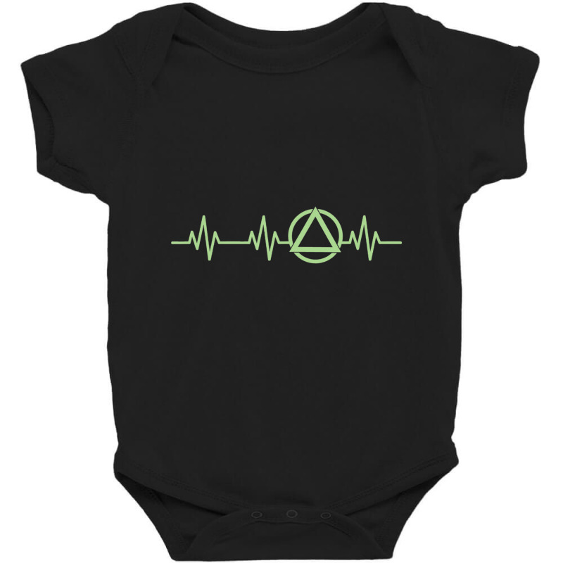 Soberiety Life Love Heartbeat Addiction Recovery Baby Bodysuit by cm-arts | Artistshot