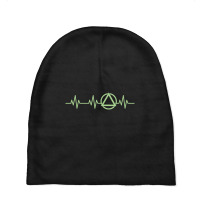 Soberiety Life Love Heartbeat Addiction Recovery Baby Beanies | Artistshot