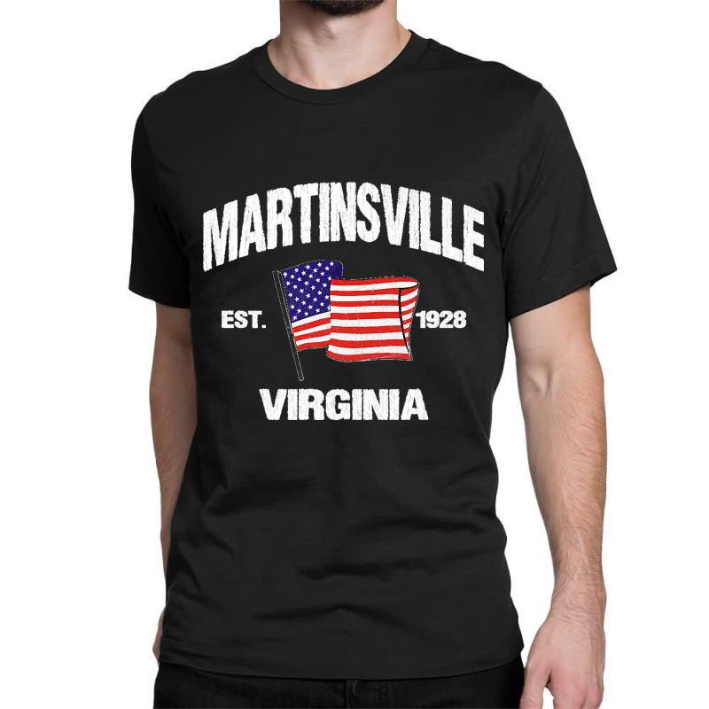 Martinsville Virginia Va Usa Stars & Stripes Vintage Style Premium Classic T-shirt | Artistshot