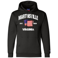 Martinsville Virginia Va Usa Stars & Stripes Vintage Style Premium Champion Hoodie | Artistshot