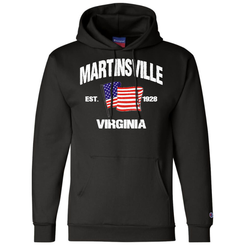 Martinsville Virginia Va Usa Stars & Stripes Vintage Style Premium Champion Hoodie | Artistshot