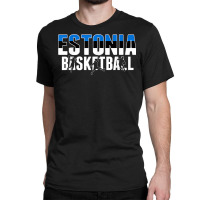 Estonia Basketball Fans Jersey Estonian Flag Slam Dunk Sport Classic T-shirt | Artistshot