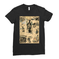 Vintage Crazy Lunatics Cartoon  1855 Sanatorium Des Airs Ladies Fitted T-shirt | Artistshot