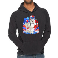 Poodle Dog Standard Poodle Dog Merica 4th Of July American 284 Vintage Hoodie | Artistshot