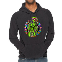 Space Alien Hippie Floral Peace Science Fiction Vintage Hoodie | Artistshot