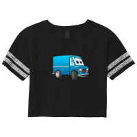 Blue Mini Van Cartoon 1 Scorecard Crop Tee | Artistshot