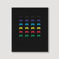 Game Controller Mini Set Portrait Canvas Print | Artistshot