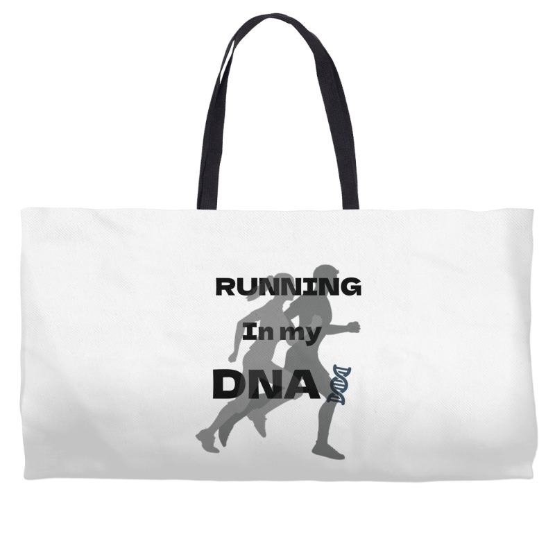 Running Is In My Dna Biology Motivation Genetics Workout Weekender Totes | Artistshot