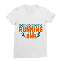 Running Is In My Dna Biology Motivation Genetics Workout Ladies Fitted T-shirt | Artistshot