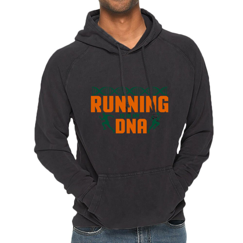 Running Is In My Dna Biology Motivation Genetics Workout Vintage Hoodie | Artistshot