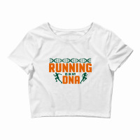 Running Is In My Dna Biology Motivation Genetics Workout Crop Top | Artistshot