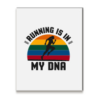 Running Is In My Dna Biology Motivation Genetics Workout Classic Metal Print Vertical | Artistshot