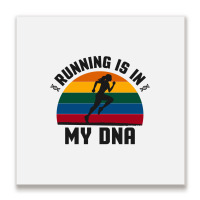 Running Is In My Dna Biology Motivation Genetics Workout Classic Metal Print Square | Artistshot