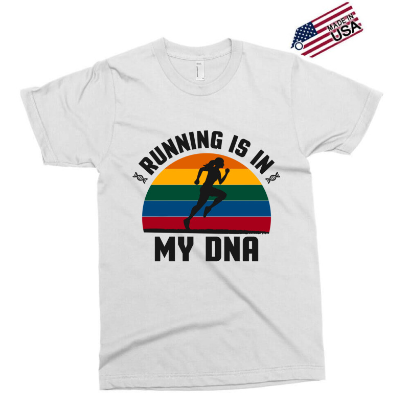 Running Is In My Dna Biology Motivation Genetics Workout Classic Exclusive T-shirt | Artistshot