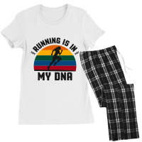 Running Is In My Dna Biology Motivation Genetics Workout Classic Women's Pajamas Set | Artistshot