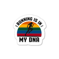 Running Is In My Dna Biology Motivation Genetics Workout Classic Sticker | Artistshot