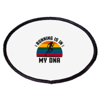 Running Is In My Dna Biology Motivation Genetics Workout Classic Oval Patch | Artistshot