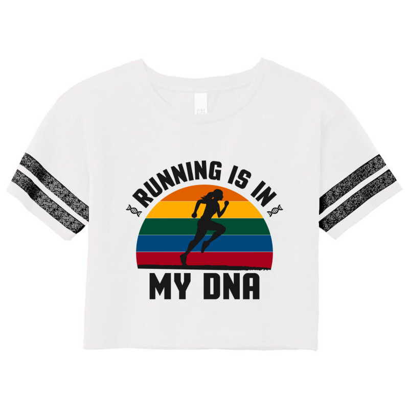 Running Is In My Dna Biology Motivation Genetics Workout Classic Scorecard Crop Tee by cm-arts | Artistshot