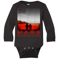 Red Mars Planet National Park Vintage Space Exploration Long Sleeve Baby Bodysuit | Artistshot