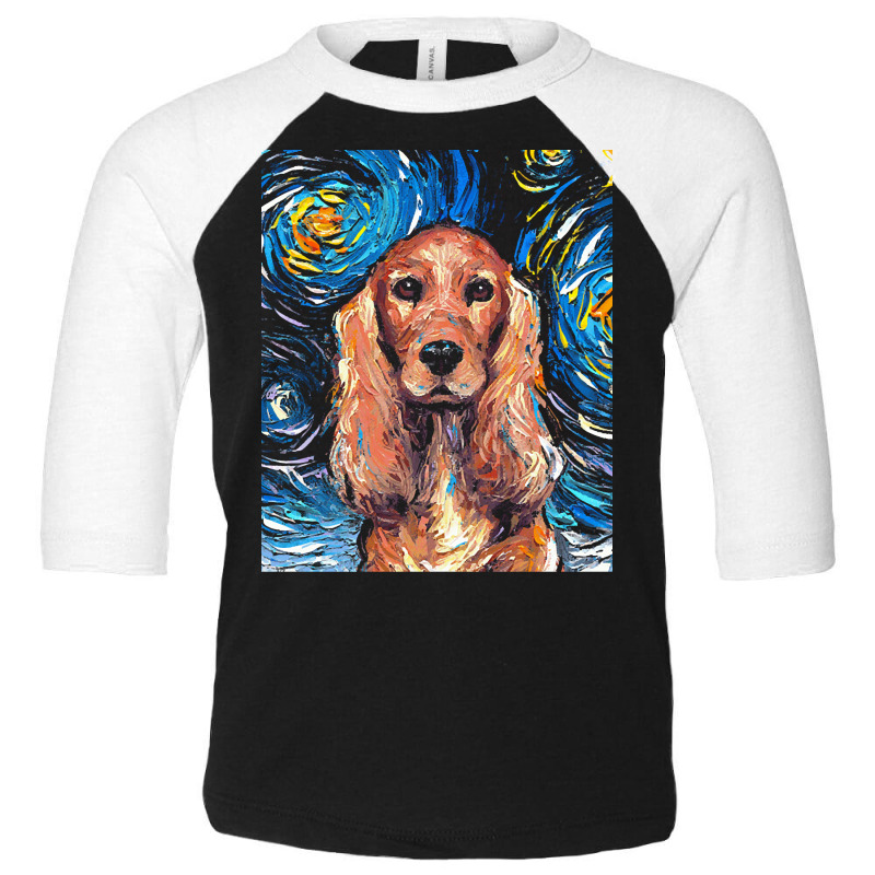 Cocker Spaniel T  Shirt Cocker Spaniel Night Toddler 3/4 Sleeve Tee by joliejast | Artistshot