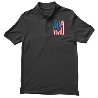 Dissociative Identity Disorder American Flag Teal Ribbon T Shirt Men's Polo Shirt | Artistshot