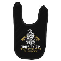 Trips By Rip Take Him To Train Station Retro Vintage Baby Bibs | Artistshot