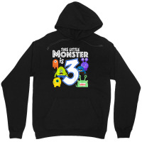 3 Year Old Monster Birthday Party Alien Monsters 3rd Unisex Hoodie | Artistshot