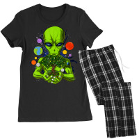 Space Alien Tree Of Life Cosmic Planets Science Fiction Women's Pajamas Set | Artistshot