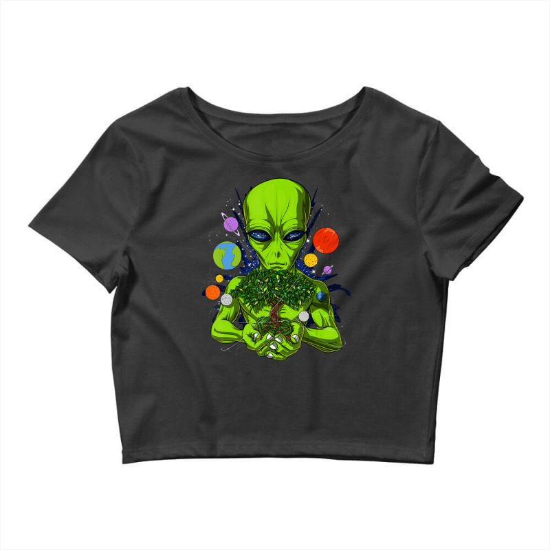 Space Alien Tree Of Life Cosmic Planets Science Fiction Crop Top by phamkhao | Artistshot