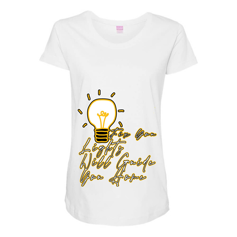 Fix You Lights Will Guide You Home, And I Will Try I Never Give Up Maternity Scoop Neck T-shirt by cm-arts | Artistshot