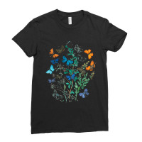 Butterfly A Kaleidoscope Of Fluttering Butterflies And Caterpillars (1 Ladies Fitted T-shirt | Artistshot