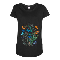 Butterfly A Kaleidoscope Of Fluttering Butterflies And Caterpillars (1 Maternity Scoop Neck T-shirt | Artistshot