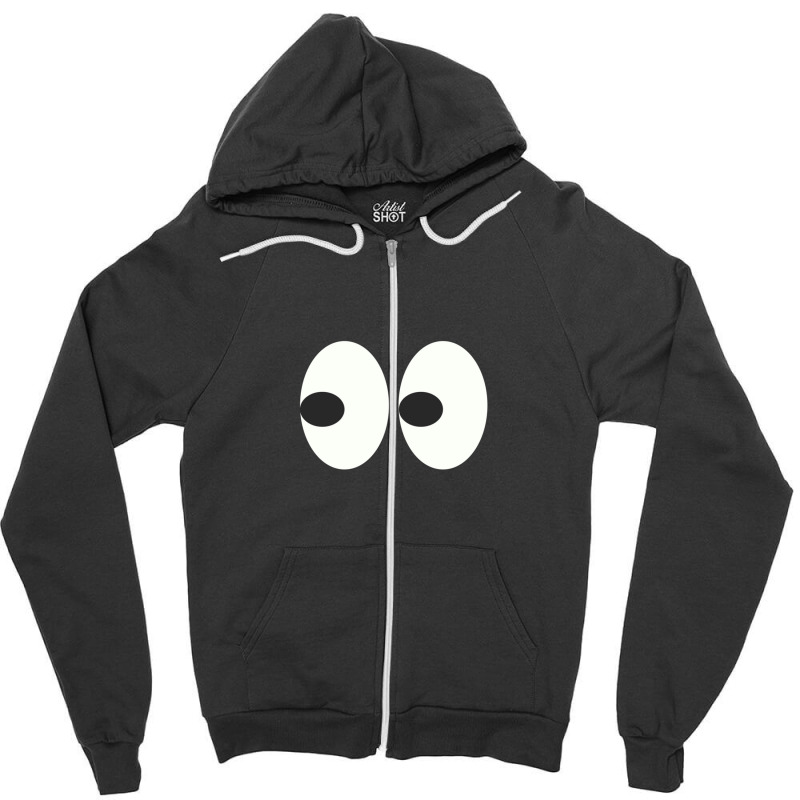 Cartoon Eyes Zipper Hoodie | Artistshot