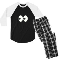 Cartoon Eyes Men's 3/4 Sleeve Pajama Set | Artistshot