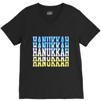 Happy Hanukkah Tie Dye Chanukkah Jewish Holiday Long Sleeve T Shirt V-neck Tee | Artistshot